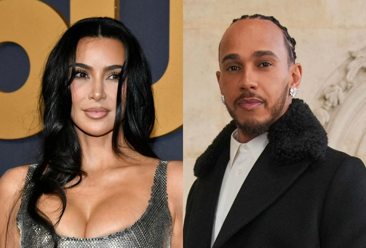 Kim Kardashian and Lewis Hamilton were caught on a family outing