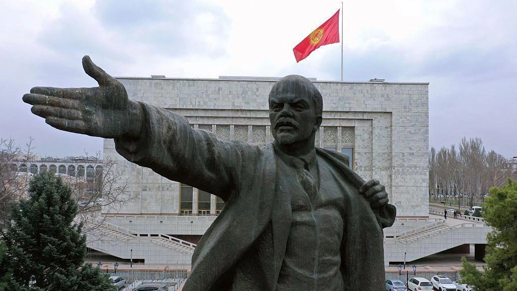 Bishkek the modern capital of Kyrgyzstan that is demolishing its imposing Soviet architecture