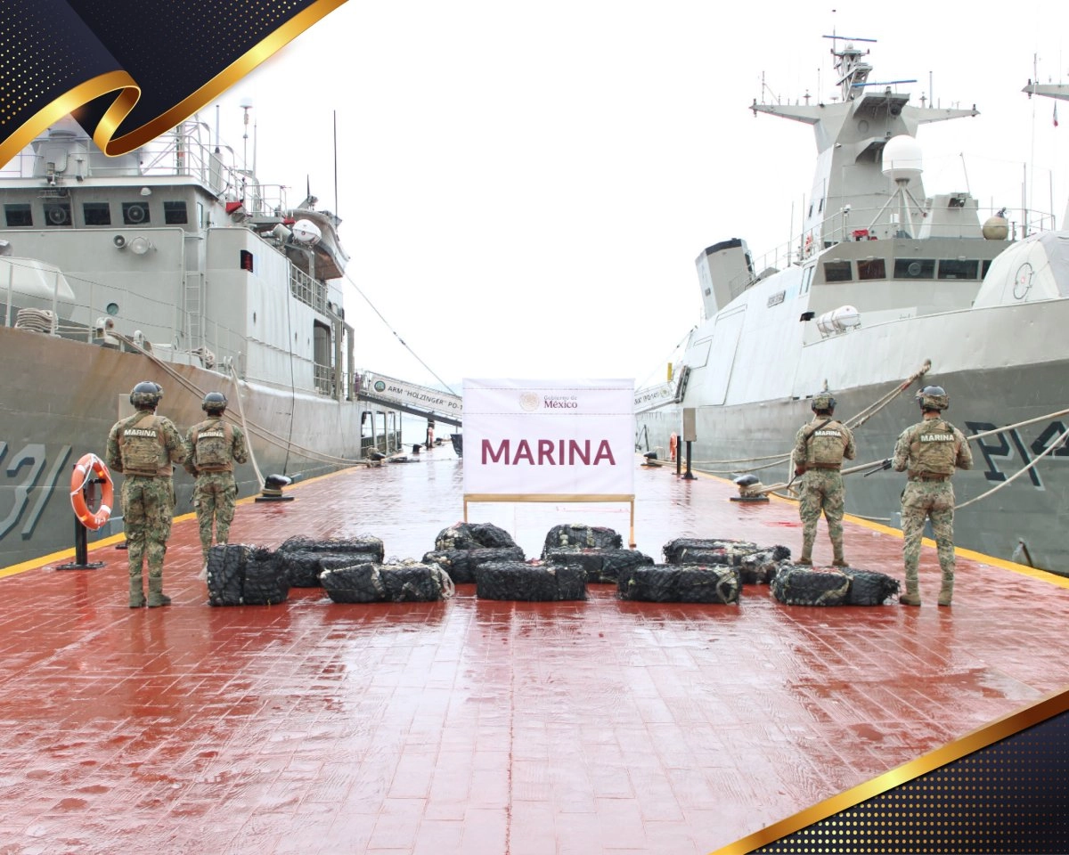 Mexican Navy seizes 13 tons of alleged cocaine in Guerrero with an estimated value of 165 million