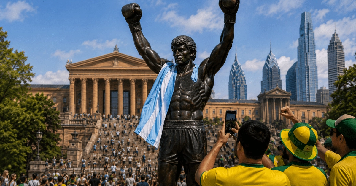 The most unusual superstition of the World Cup the statue of Rocky that no one wants to wear