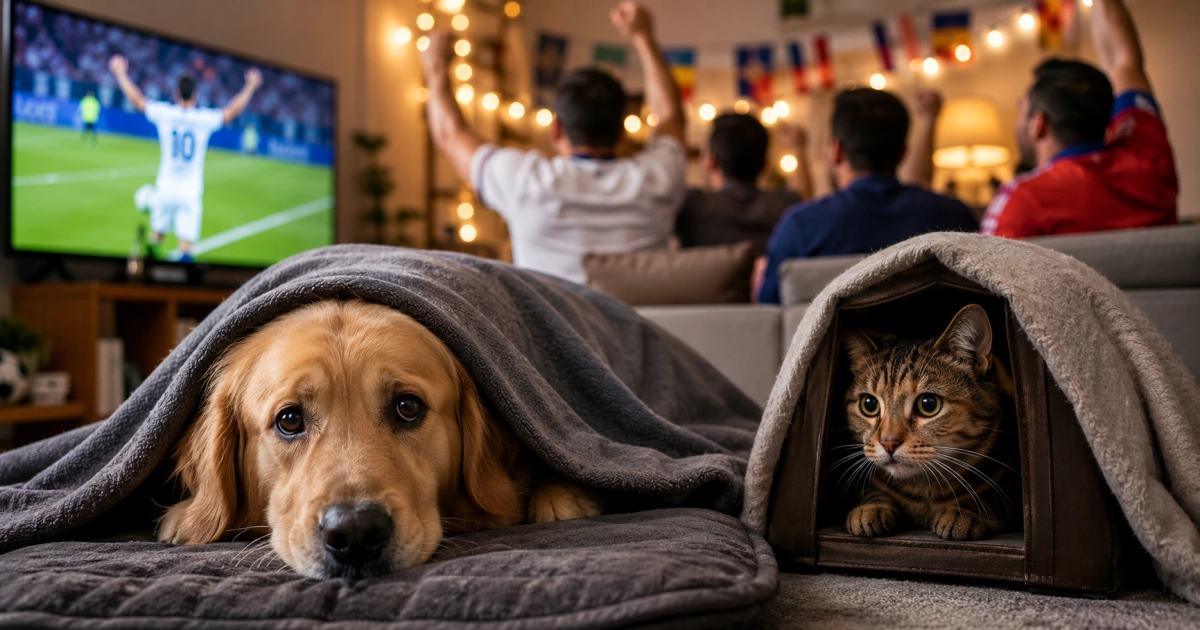Screaming honking and football how to care for dogs and cats during World Cup matches