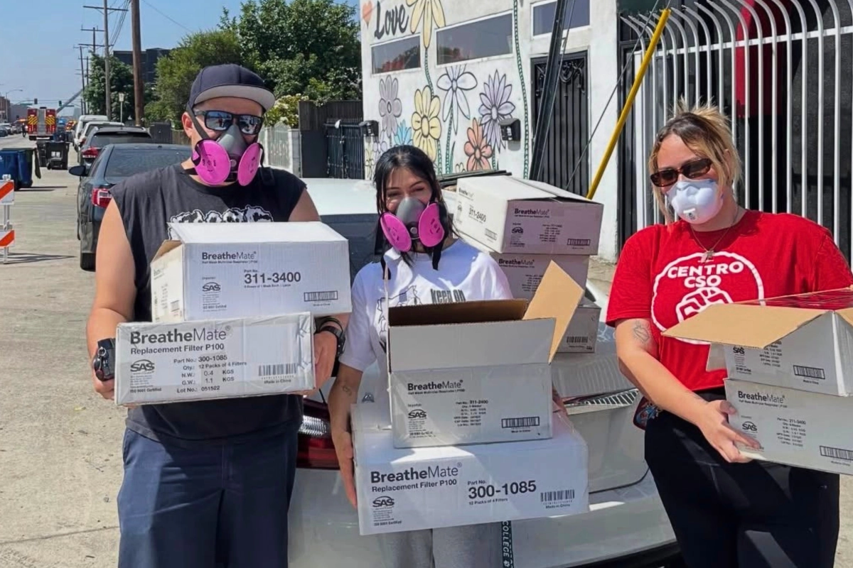The Boyle Heights community mobilizes in response to the Lineage fire emergency