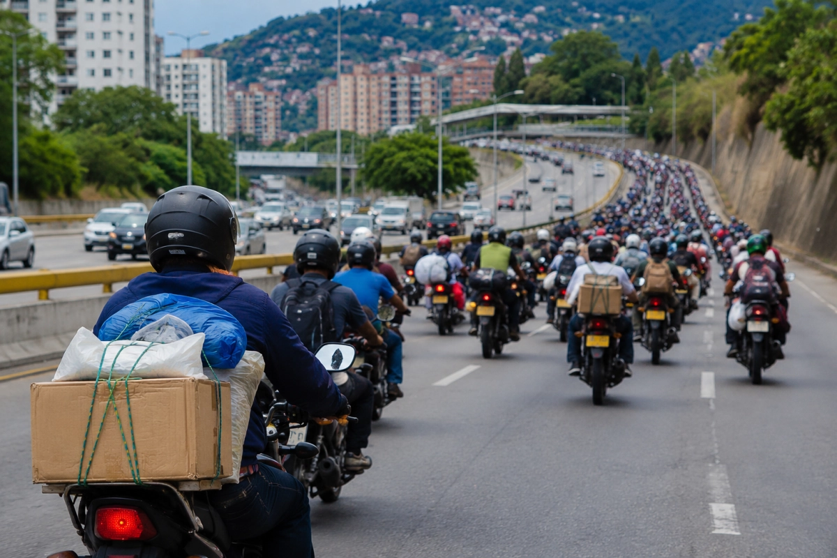Solidarity on two wheels a motorcycle caravan brings aid from Caracas to La Guaira