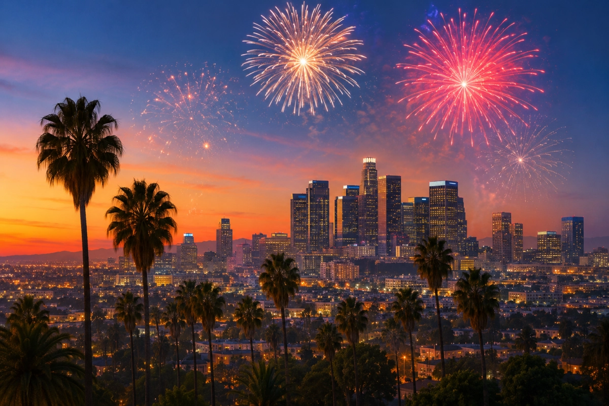 What opens and closes on July 4 in Los Angeles banks post office supermarkets and transportation