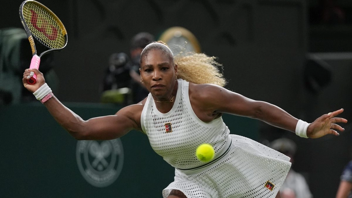 Serena Williams falls with her face held high on her return to Wimbledon at the age of 44