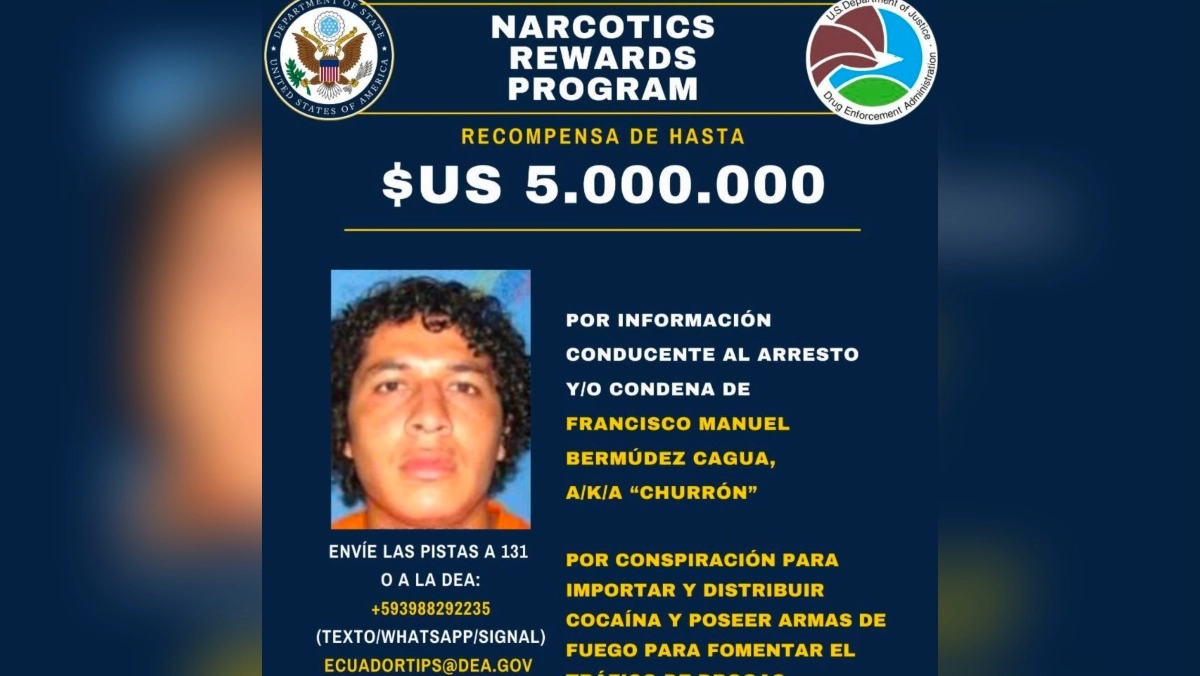 Ecuador announces the capture of Churrn leader of Los Choneros for whom the US offered a reward
