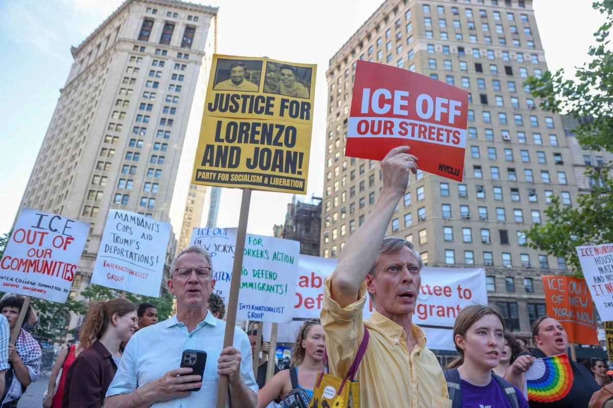 Protests in NY for Lorenzo Johan and all the victims of ICE They demand justice for the deaths of immigrants