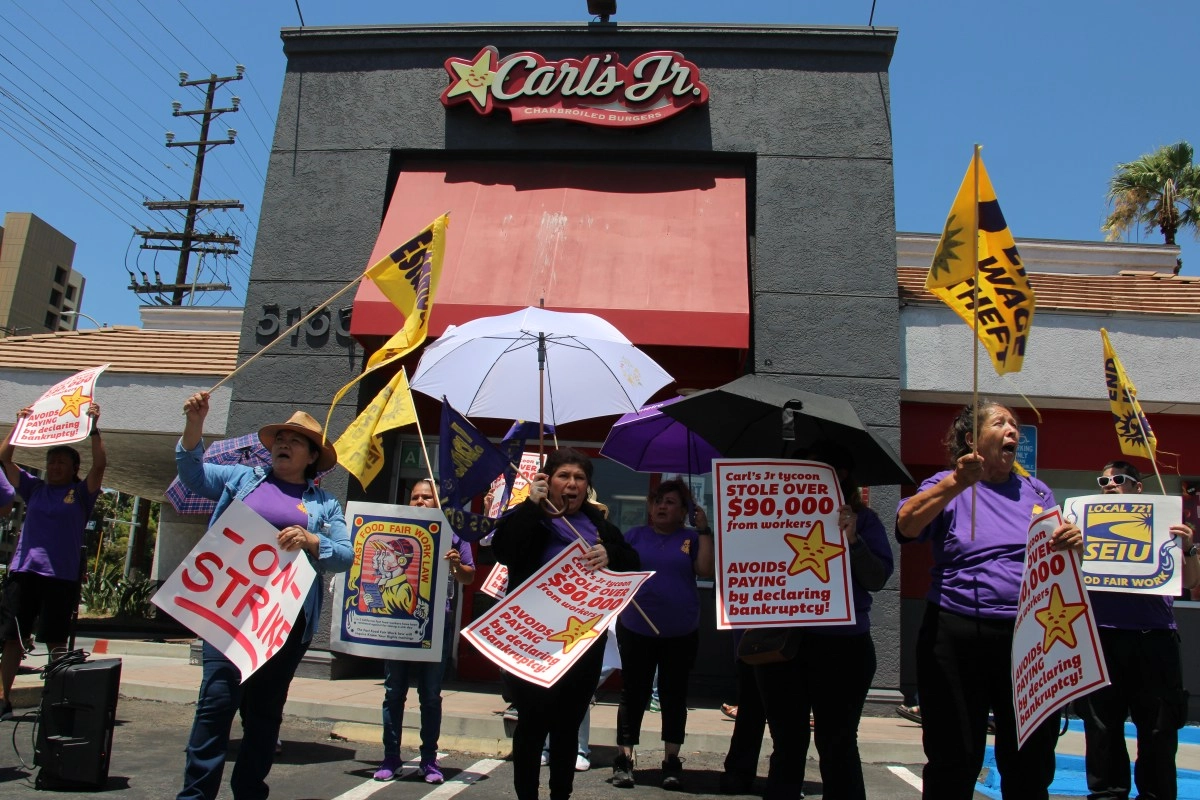 Carls Jr workers in Los Angeles report more than 110000 in wage theft