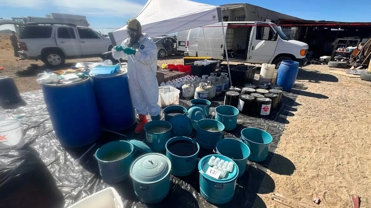 Huge drug laboratory dismantled in Los Angeles County after an investigation into the Sinaloa Cartel