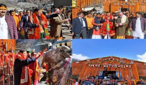 Uttarakhand CM Pushkar Singh Dhami Visits Kedarnath Dham, Interacts with Devotees