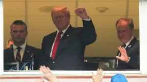 Donald Trump is booed at the Washington Commanders game against Detroit Lions