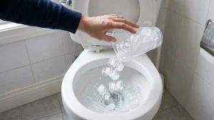 Throwing a cup of ice into the toilet: what is it for