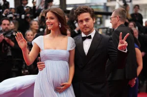 Barbara Palvin announces her pregnancy with Dylan Sprouse on the Cannes red carpet
