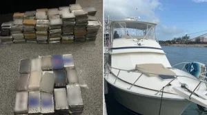 The Coast Guard seized a vessel with a million-dollar shipment of cocaine in Florida