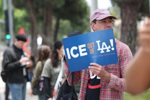 Six arrested in protest on anniversary of ICE raids in Los Angeles