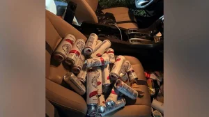 Driver arrested in Florida for alleged DUI after finding 34 open containers of alcohol in his vehicle