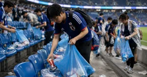 Why the Japanese clean the stadium after a sporting event