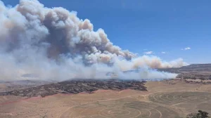 Three firefighters died while fighting a wildfire between Utah and Colorado