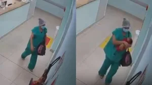 Nurse tried to steal a newborn from a bag in Brazil and was caught on hospital cameras