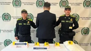 A man posing as a pilot had 10 kilos of cocaine attached to his body at a Colombian airport